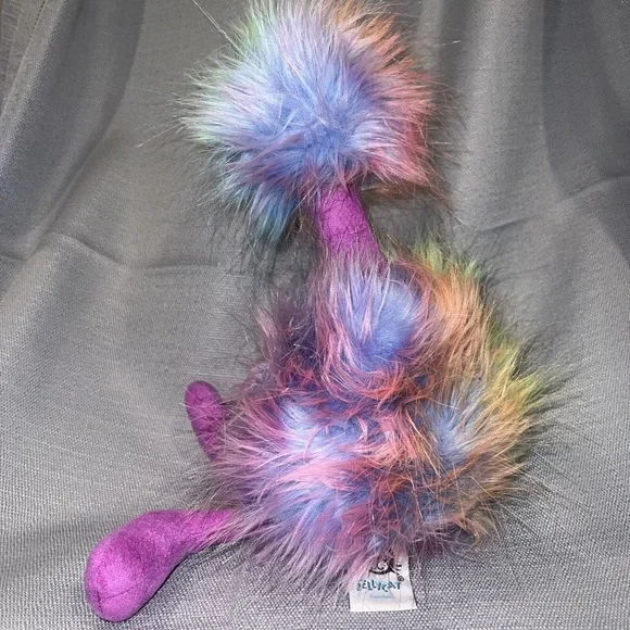 Jellycat London 12" RETIRED Rainbow Pom Pom Bird‎ Stuffed Plush - Picture 2 of 4